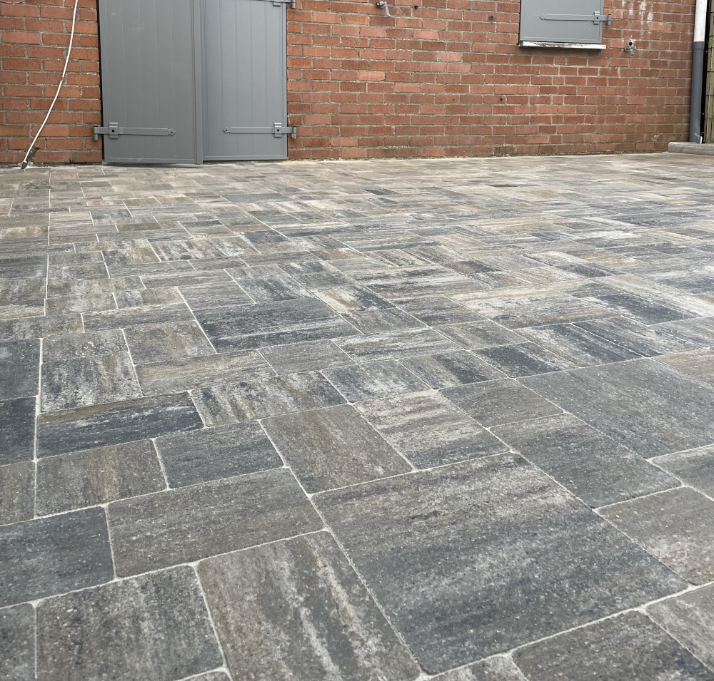 Terrasse pavés autobloquants Amiens Phénix