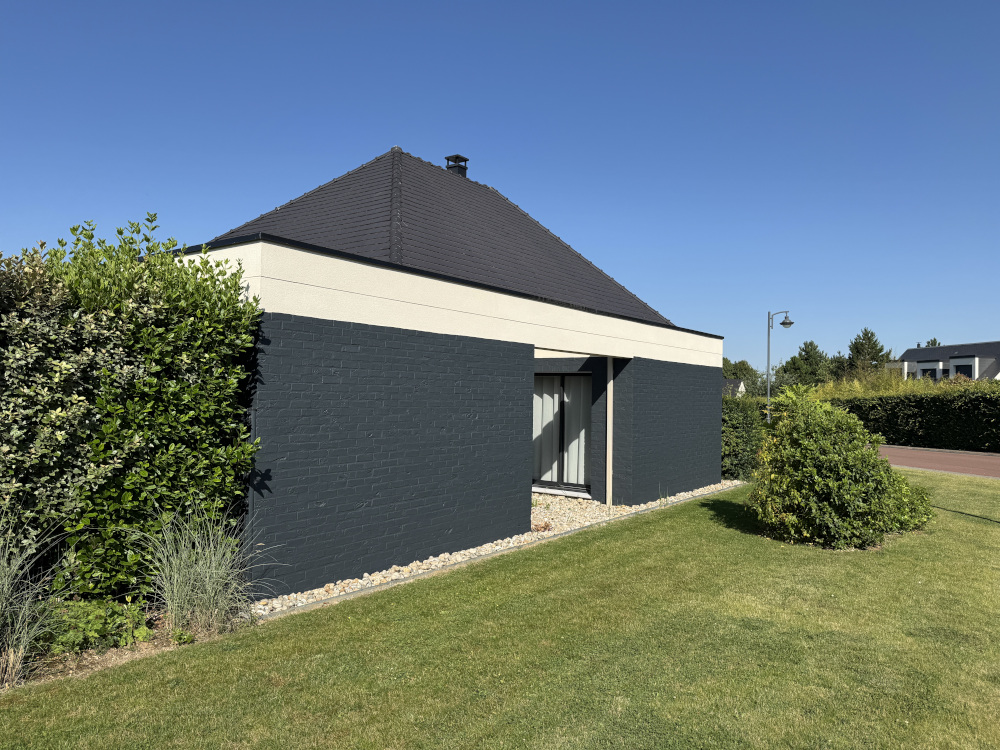Peinture façade maison contemporaine dury
